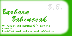 barbara babincsak business card